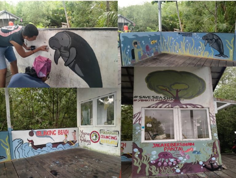 Kampanye Lingkungan Lewat Mural di Pantai Cilincing﻿