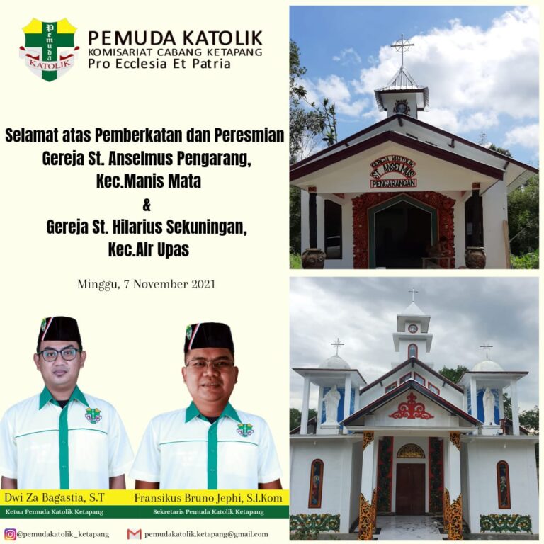 Dua Gereja Baru Akan Diresmikan, Ini Harapan Pemuda Katolik Ketapang