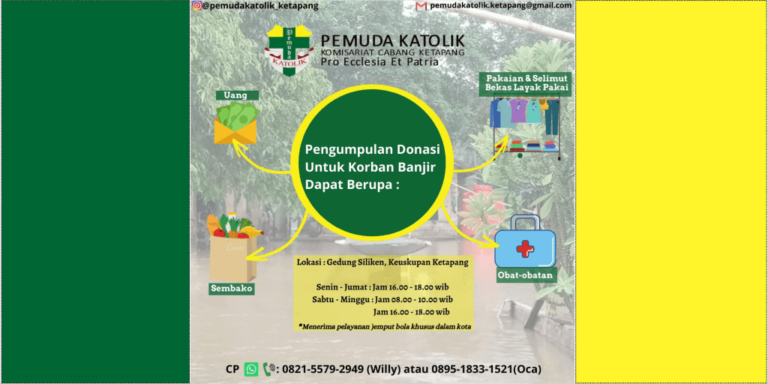 Posko Kemanusiaan Pemuda Katolik Ketapang, buka Sabtu ini