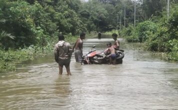 Banjir yang terjadi di beberapa Kecamatan di Ketapang, Kalbar_Foto : BPBD Kalbar
